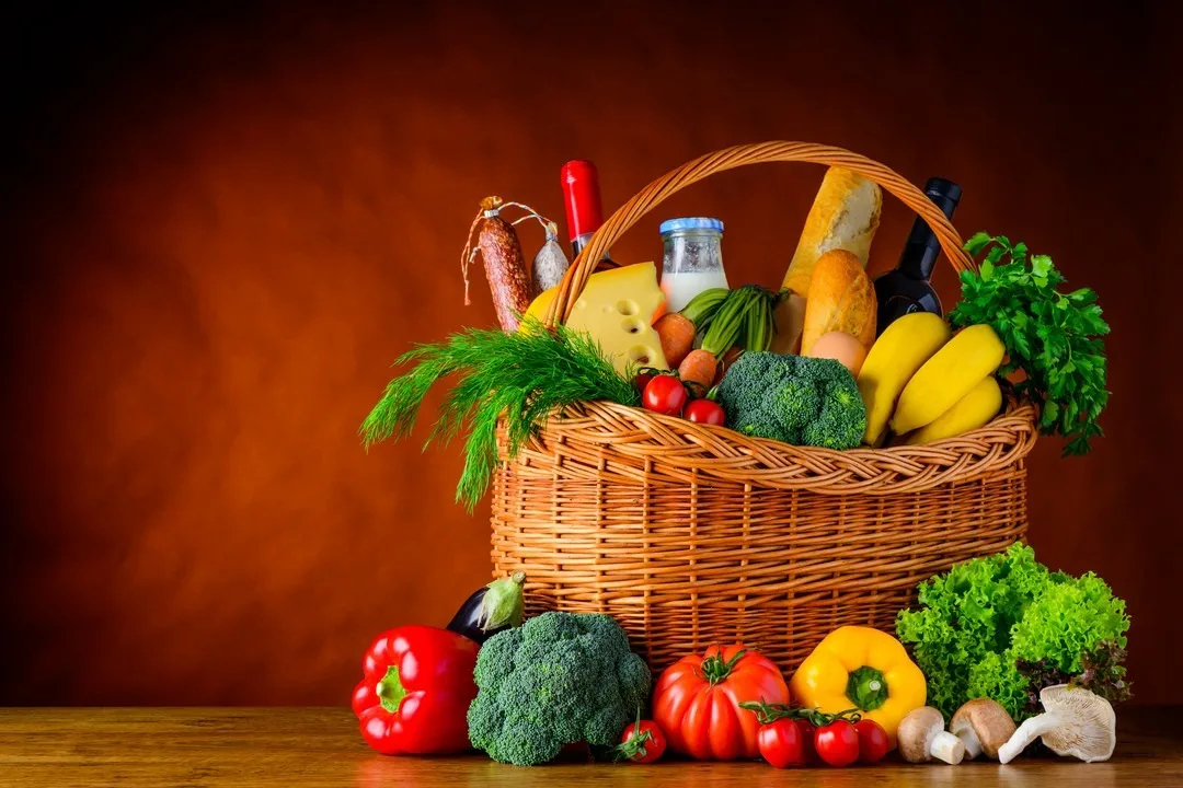 Panier d'aliments chrononutrition