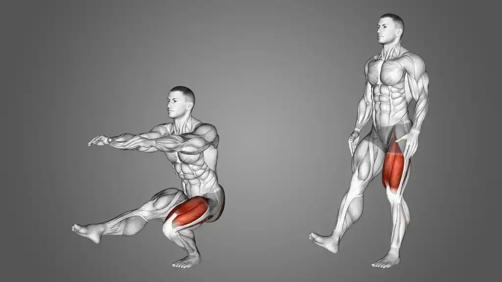Exercice de gym : squat à une jambe