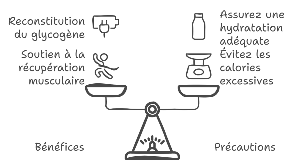 Infographie sur l'alimentation après l'entraînement sportif
